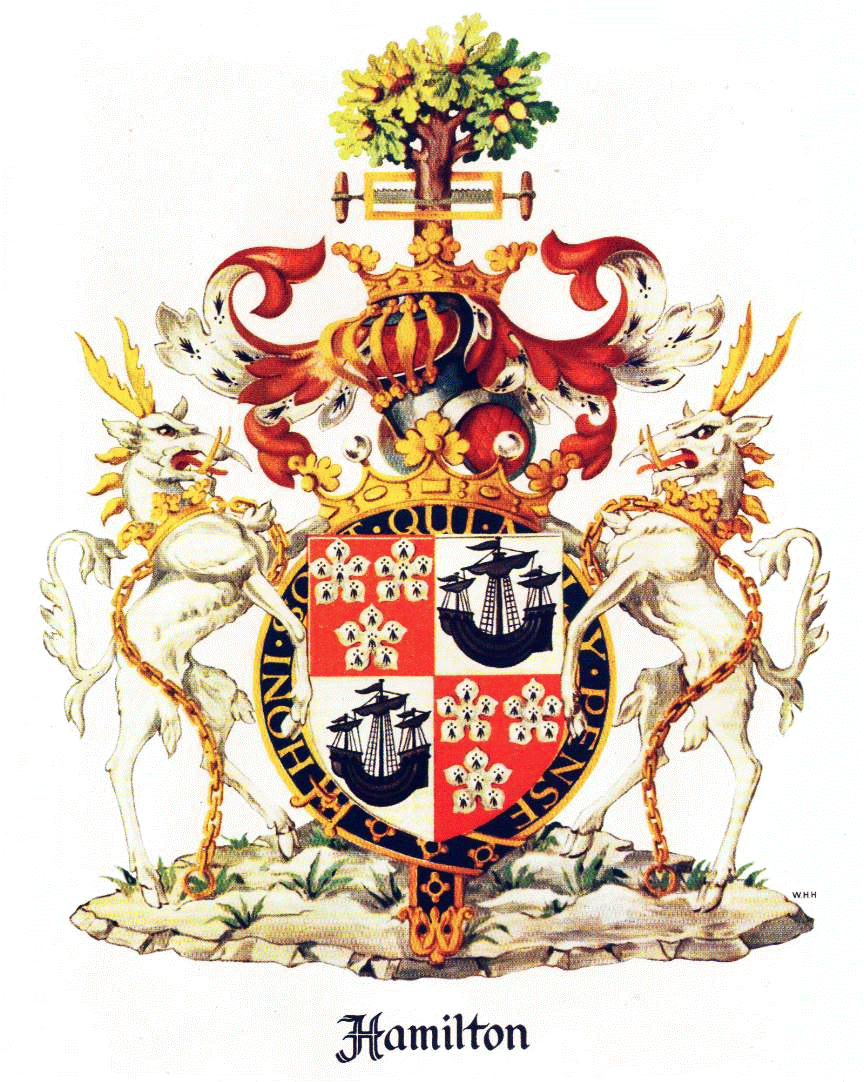 Arms of James Hamilton, 2nd Marquess of Hamilton (d. 1625), ancestor of Duke of Hamilton and Abercorn