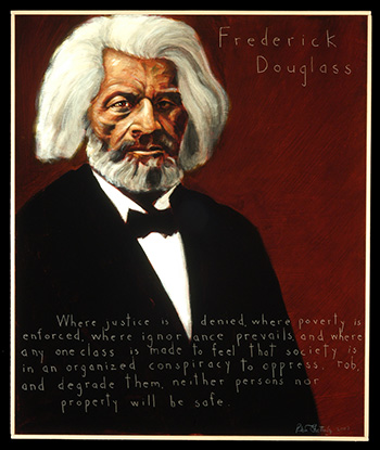 Robert Shetterly's portrait of Frederick Douglass