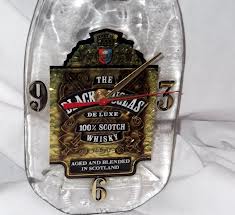 Bottle clock -Black Douglas whisky