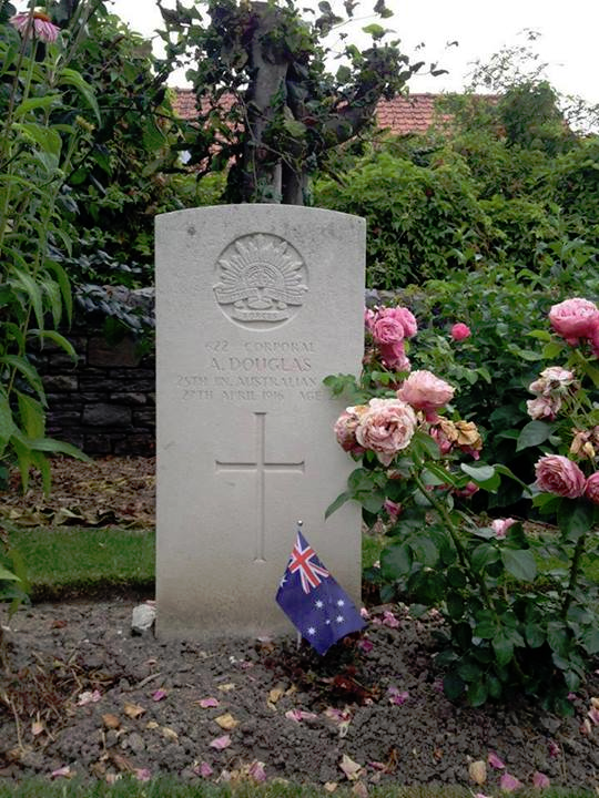 Gravestone of Corporal Andrew Douglas