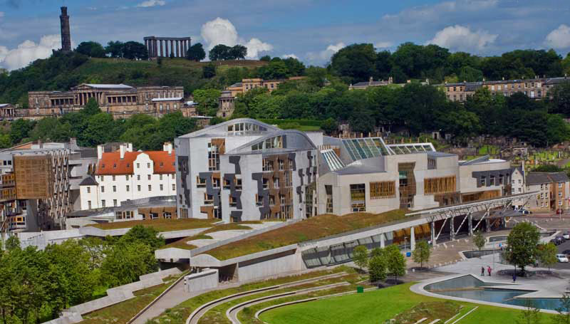 Queenberry House and Scottish Parliament